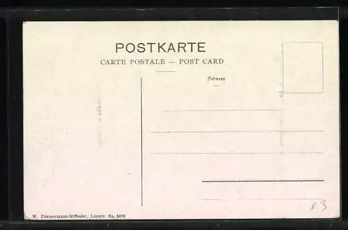 AK Weggis, Salondampfer Stadt Luzern bei der Abfahrt