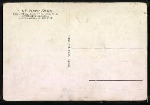 AK K.d.F.-Dampfer Oceana auf See