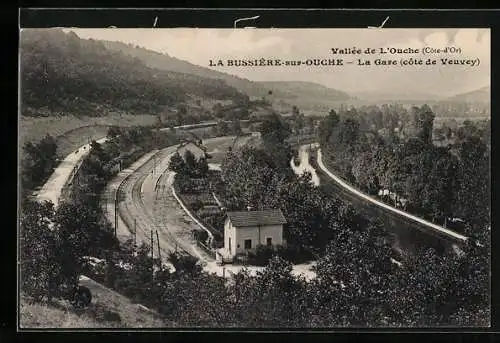 AK La Bussière-sur-Ouche, La Gare