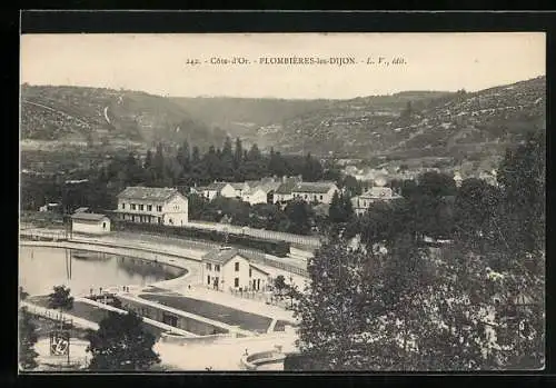 AK Plombieres-les-Dijon, Teilansicht