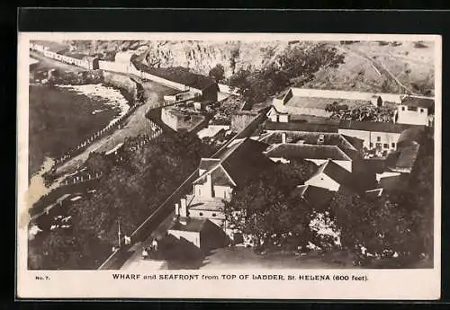 AK St. Helena, Wharf and Seafront from Top of Ladder