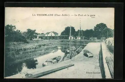 AK La Tremblade /Char.-Infér., Le Port et la gare