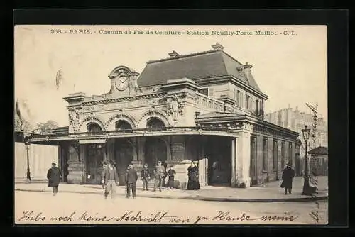 AK Paris, Chemin de Fer de Ceinture, Station Neuilly-Porte Maillot