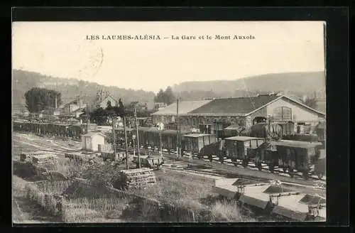 AK Laumes-Alésia, La Gare et le Mont Auxols