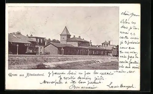 AK Altmünsterol, Blick auf den Bahnhof