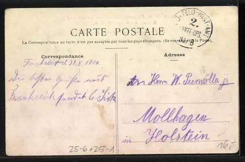 AK Autorennen Grand Prix de l`A. C. F., Circuit de la Seine-Inférieure 1907, Cabrio mit offenem Verdeck auf der Strecke