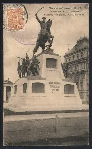 AK Moscou, Monument de général M. D. Skobeleff