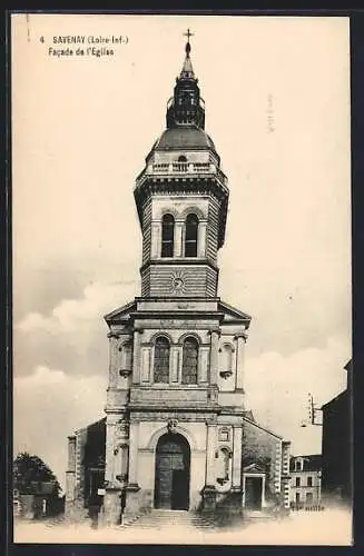 AK Savenay, vue de l`église, la facade