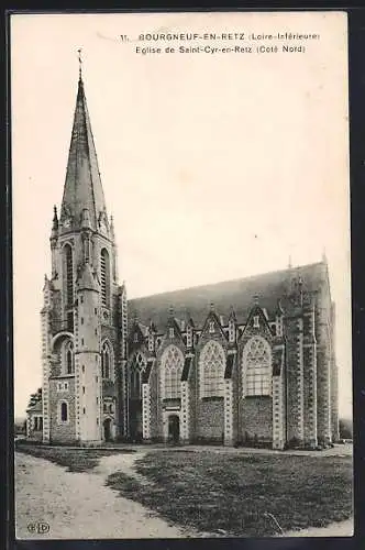 AK Bourgneuf-en-Retz, Eglise de Saint-Cyr-en-Retz, Côté Nord