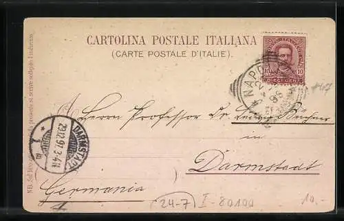 AK Il Vesuvio, Funicolare e Restaurant, La Lava, Eruzione 1895