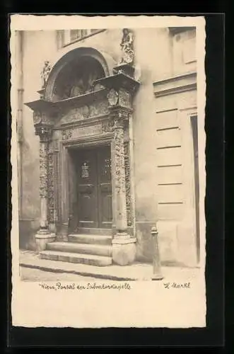 Foto-AK H. Markl: Wien, Portal der Salvatorkapelle