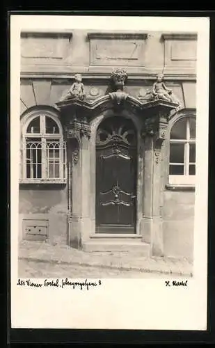 Foto-AK H. Markl: Wien, Portal in der Schreyvogelgasse