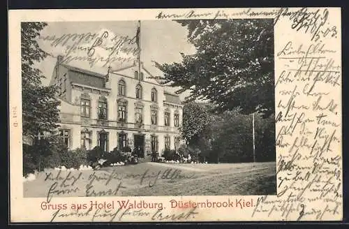 AK Düsternbrook /Kiel, Blick auf das Hotel Waldhof