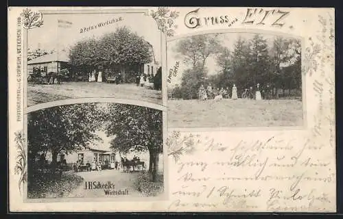 AK Etz, D. Pein`s Gasthof, J. H. Scheelk`s Gasthaus