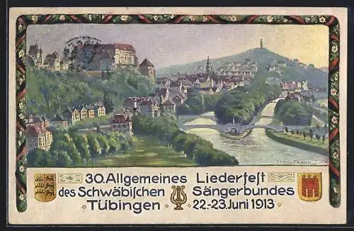 Künstler-AK Tübingen, 30. Allgemeines Liederfest des Schwäbischen Sängerbundes 1913