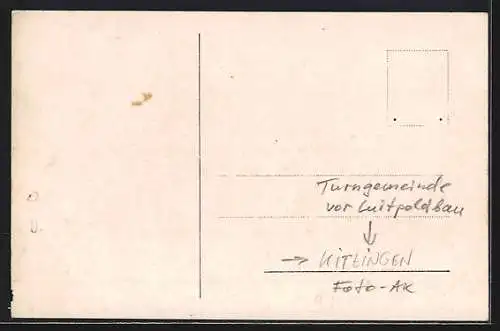 Foto-AK Kitzingen, Turngemeinde vor Luitpoldbau