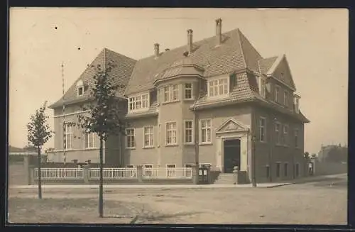 Foto-AK Wesel /Rhein, Schulhaus 1914