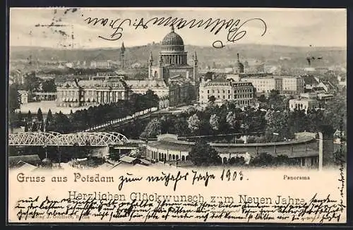 AK Potsdam, Panorama, Brücke