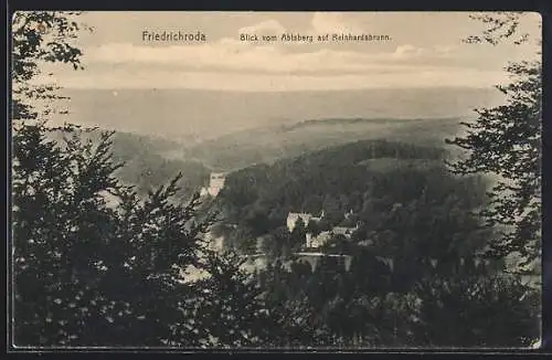 AK Friedrichroda, Blick vom Abtsberg auf Reinhardsbrunn