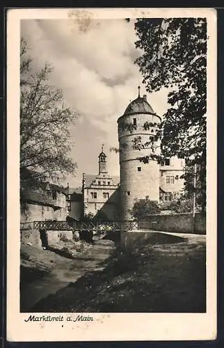 AK Marktbreit a. Main, Ortsansicht mit Brücke