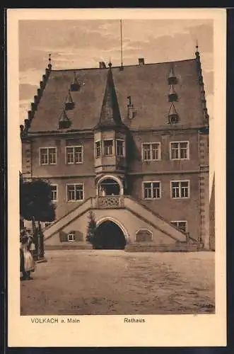 AK Volkach a. Main, Blick auf das Rathaus