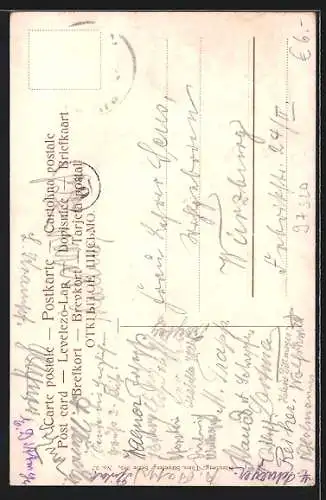 Künstler-AK Sulzfeld a. M., Teilansicht vom Ort