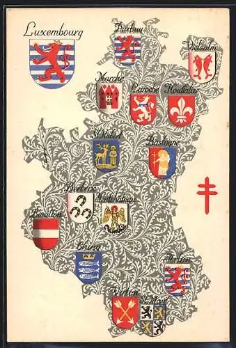 AK Luxembourg, Wappen der belgischen Provinz