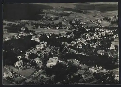 AK Bad Flinsberg /Isergebirge, Gesamtansicht vom Flugzeug aus