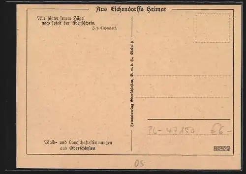 AK Scharnosin Kr. Gr. Strehlitz, Abendstimmung