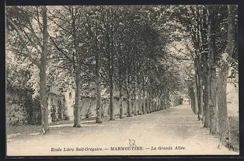 AK Marmoutier, Ecole Libre Sait-Grégoire, La Grande Allée