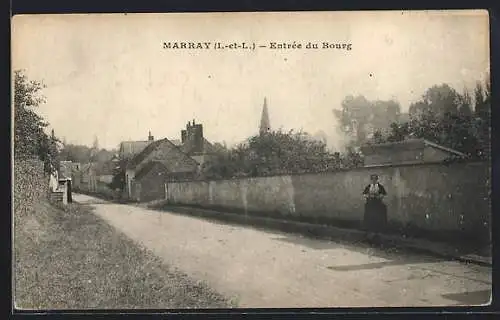 AK Marray /I.-et-L., Entrée du Bourg