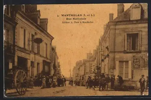 AK Manthelan /I. et L., Rue Nationale, Strassenpartie