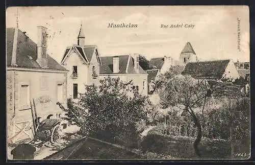 AK Manthelan, Rue André Caby, Strassenpartie