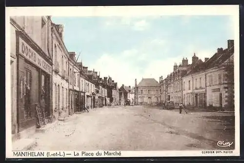 AK Manthelan /I.-et-L., La Place du Marché