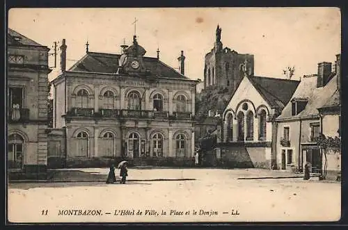 AK Montbazon, L`Hôtel de Ville, la Place et le Donjon