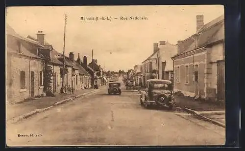 AK Monnaie /I.-et-L., Rue Nationale, Strassenpartie