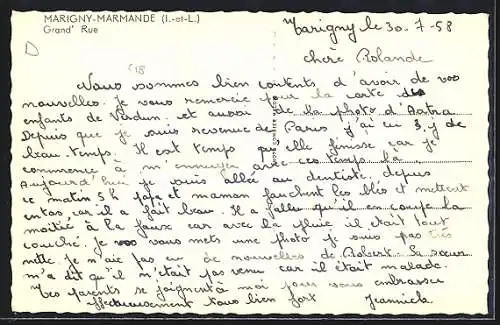 AK Marigny-Marmande, Grand` Rue