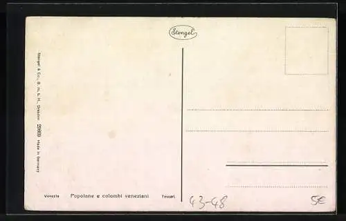 Künstler-AK Stengel & Co. Nr. 29869: Venezianerinnen mit Tauben