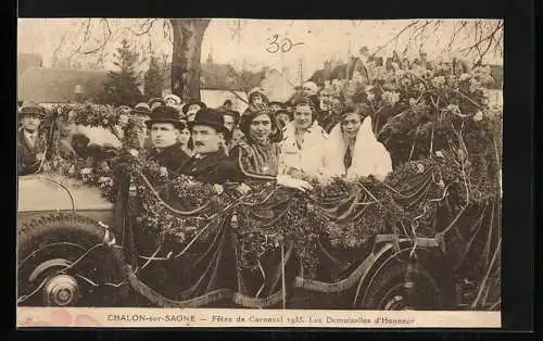 AK Chalon-sur-Saone, Fetes de Carnaval 1933, Les Demoiselles d`Honneur, Fasching