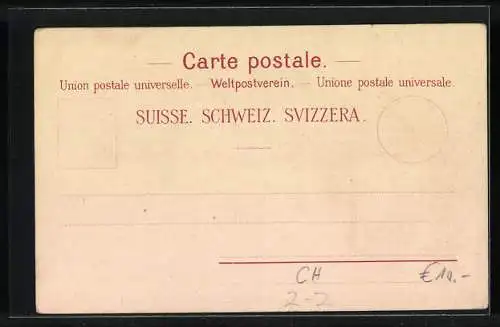 Lithographie Die ersten Briefmarken der Schweiz, Wappen vom Canton Zürich