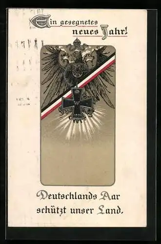 AK Eisernes Kreuz, Wappen mit Adler, Heil und Segen dem Vaterland