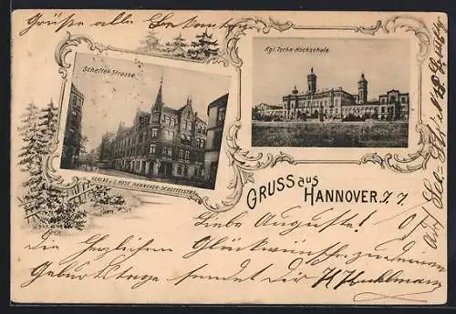 AK Hannover, Kgl. Techn. Hochschule, Scheffel-Strasse