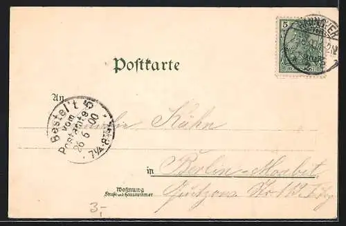 Lithographie Hannover, Technische Hochschule, Veilchen mit Duft