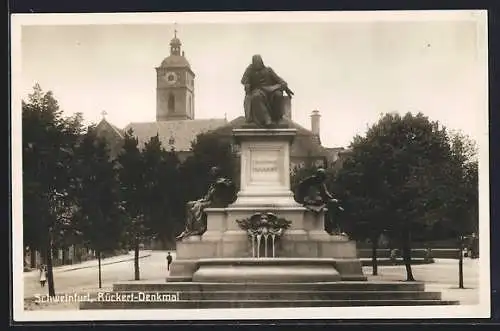 AK Schweinfurt, Rückert-Denkmal