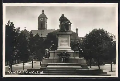 AK Schweinfurt, Rückert-Denkmal