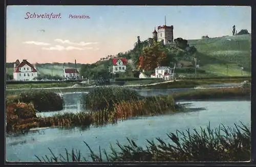 AK Schweinfurt am Main, Blick auf Peterstirn