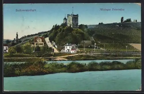 AK Schweinfurt, Blick auf das Weingut Peterstirn