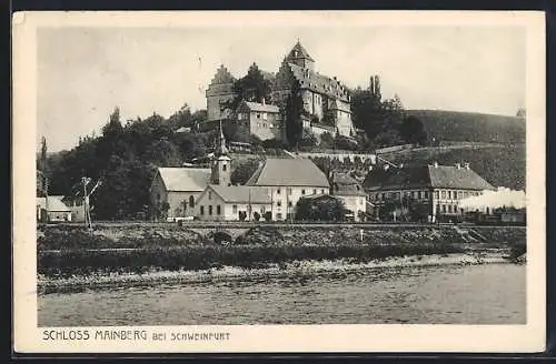 AK Mainberg bei Schweinfurt, Teilansicht mit Schloss