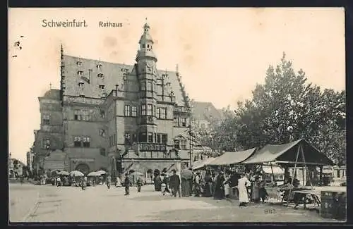 AK Schweinfurt, Markttag am Rathaus