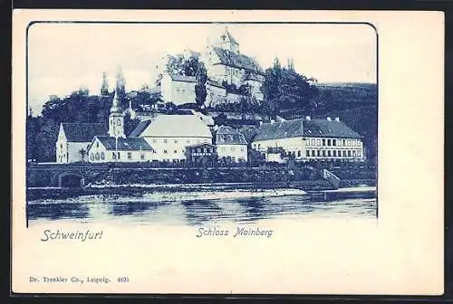 AK Schweinfurt, Teilansicht mit Schloss Mainberg